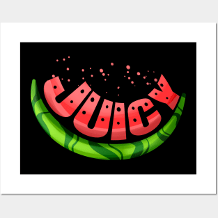 Watermelon Is Juicy And Tasty. Vegetarian - Go Vegan Posters and Art